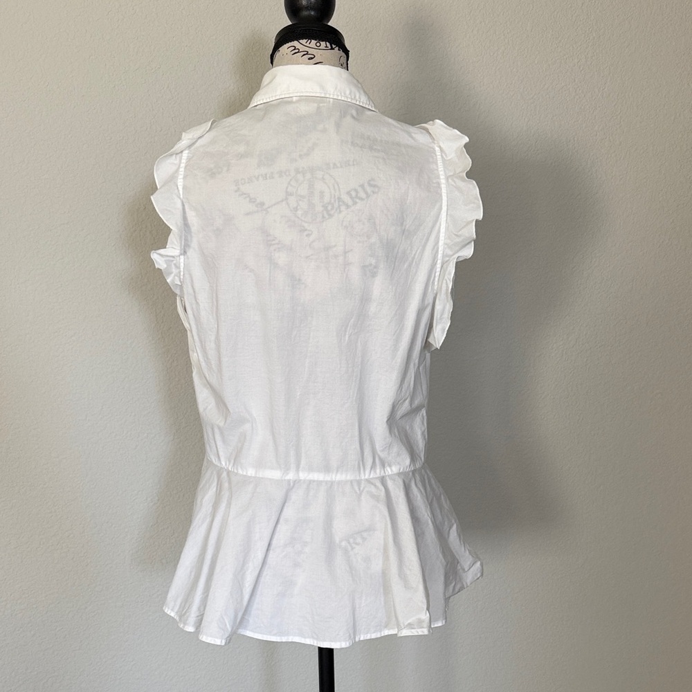 Kate Spade White Ruffle Blouse - Picture 3 of 4